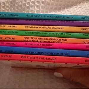 Vintage Colorful Winnie the Pooh 8-Book Hardcover Set